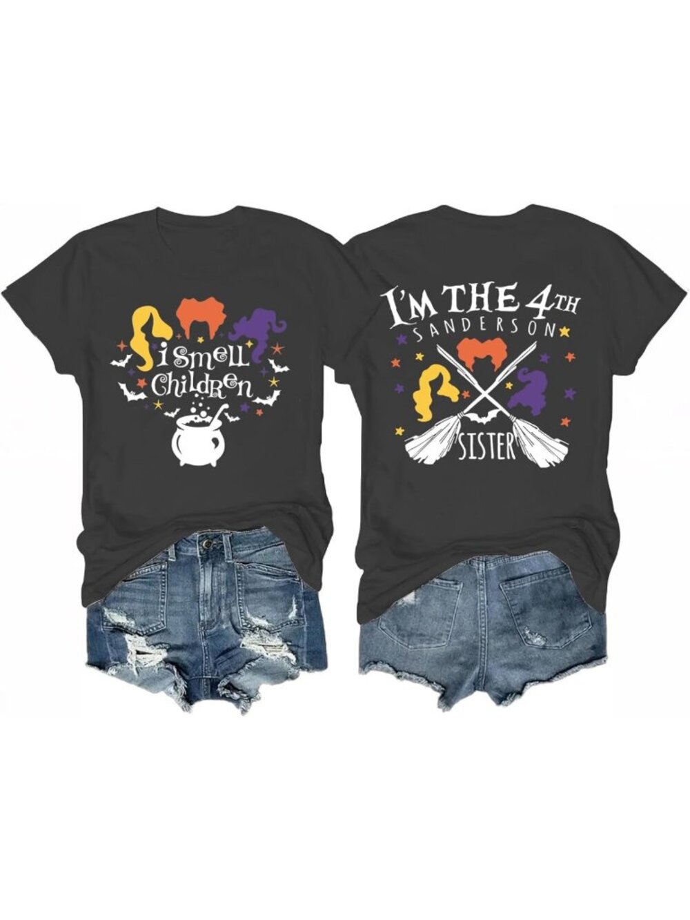 Spooky Women's Halloween Graphic Tees - Sanderson Sisters Hocus Pocus Shirts
